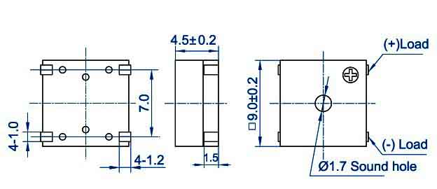 9mm*4.5mm 3v magnetic buzzer 5v smallest smd buzzer