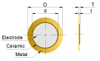 35mm 3000hz piezo ceramic element