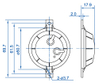 50MM*18MM 100dB 25khz waterproof ultrasonic piezo transducer